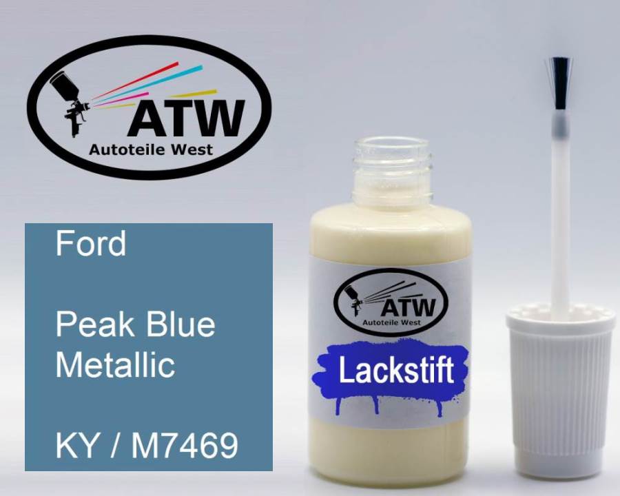 Ford, Peak Blue Metallic, KY / M7469: 20ml Lackstift, von ATW Autoteile West.